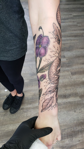 Explore half sleeve forearm tattoo ideas, creative tattoo ideas in Lawrenceville, available at Steele Ink Studios Body Art