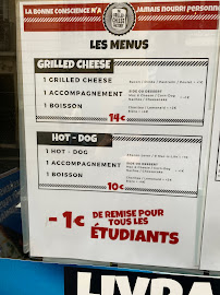 Menu / carte de The Grilled Cheese Factory - La Fourche à Paris
