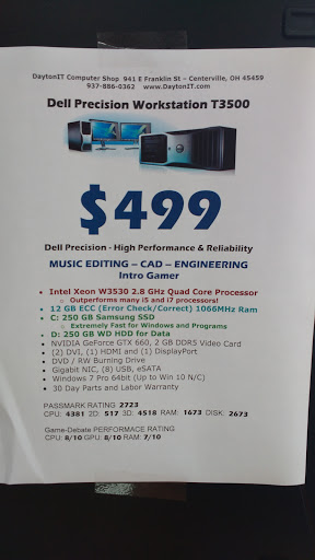Used Computer Store «DaytonIT Computer Shop», reviews and photos, 941 E Franklin St #1, Dayton, OH 45459, USA
