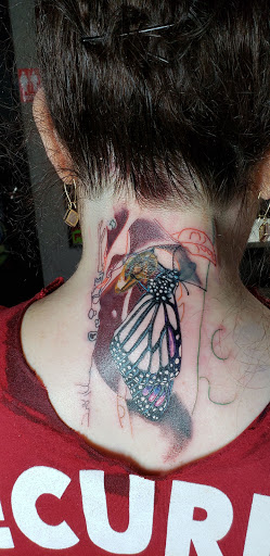 Explore iron giant tattoo ideas, creative tattoo ideas in Arlington, available at Pistol Petes Tattoo Saloon