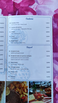 Carte du Ristorante Maria - Passo Pordoi à Arabba