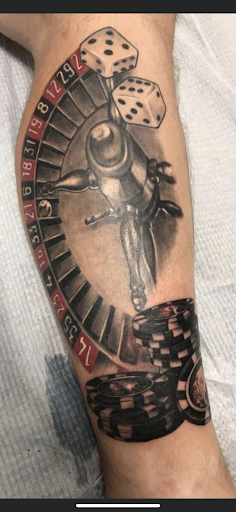 Explore simple dog tattoo ideas, creative tattoo ideas in Oak Forest, available at Silver Raven Tattoos
