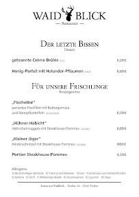 Restaurant Restaurant Waidblick à Wittendörp (le menu)