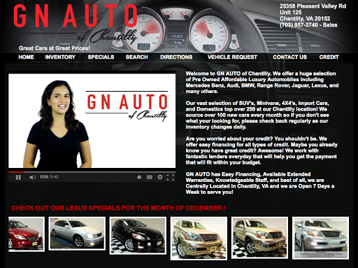 Used Car Dealer «GN AUTO of Chantilly», reviews and photos, 25358 Pleasant Valley Rd, Chantilly, VA 20152, USA