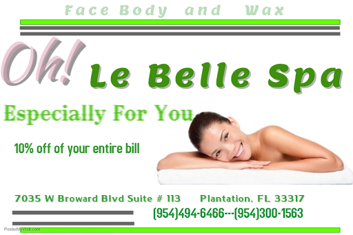 Day Spa «Le Belle SPA», reviews and photos, 7035 W Broward Blvd #125, Plantation, FL 33317, USA