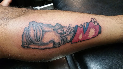 Explore death star tattoo ideas, creative tattoo ideas in Erie, available at EliKingInk