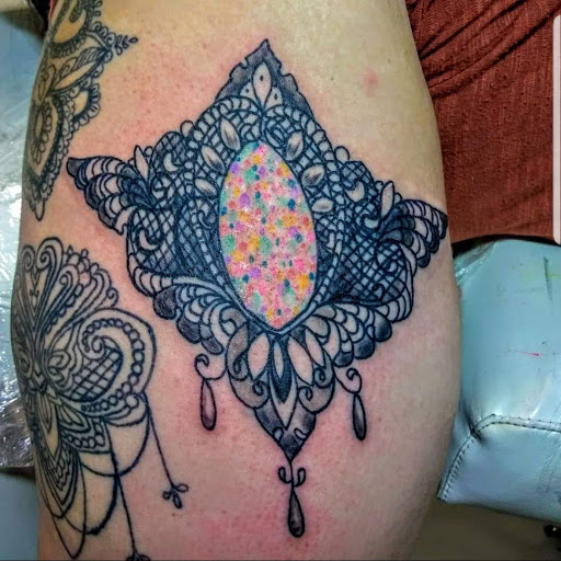 Explore shoulder tattoo cover up ideas, creative tattoo ideas in Northampton, available at Inkglorious Custom Tattoo Studio