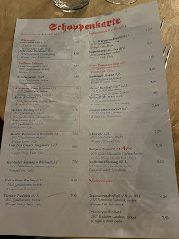 Menu / carte de Kurpfalz-Weinstuben à Berlin