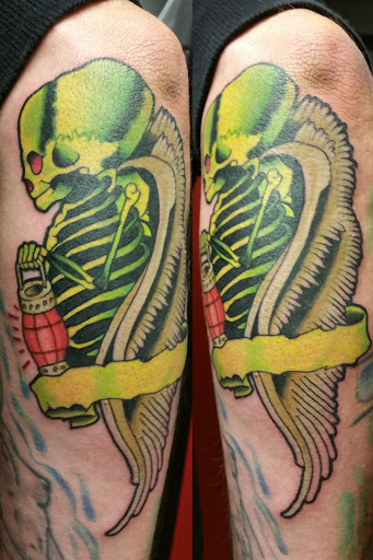 Explore mens religious tattoo ideas, creative tattoo ideas in Foley, available at Black Sheep Custom Tattoos and Piercings