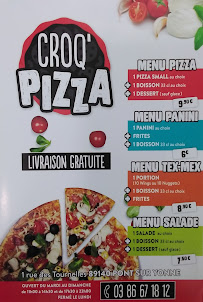 CROQ'PIZZA à Pont-sur-Yonne menu