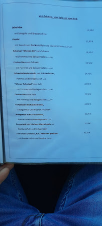 Menu / carte de Dorf - Stadl à Reit im Winkl