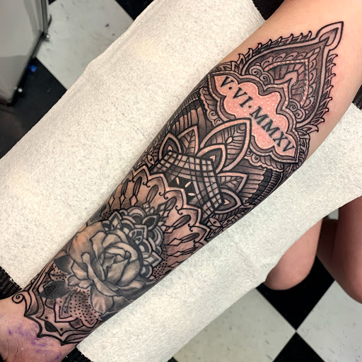 Explore butterfly and rose tattoo ideas, creative tattoo ideas in Augusta, available at Mr. Tattoo