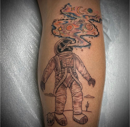 Explore hexagon tattoo ideas, creative tattoo ideas in League City, available at Zen Body Art & Adornment Tattoo Shop