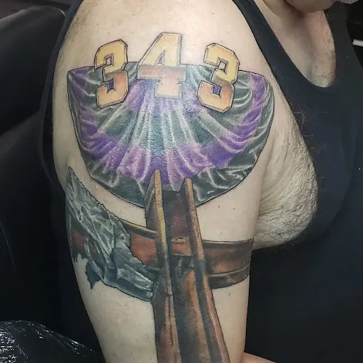 Explore thigh tattoo ideas for women, creative tattoo ideas in Lagrangeville, available at Black Cherry Tattoo Studio NY