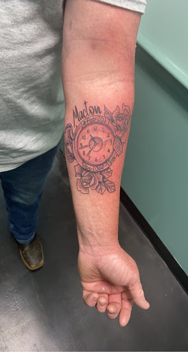 Explore car guy tattoo ideas, creative tattoo ideas in Meridian, available at Creative Pain Tattoo Studio