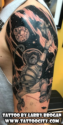 Explore witch moon tattoo ideas, creative tattoo ideas in Lockport, available at Tattoo City by Larry Brogan