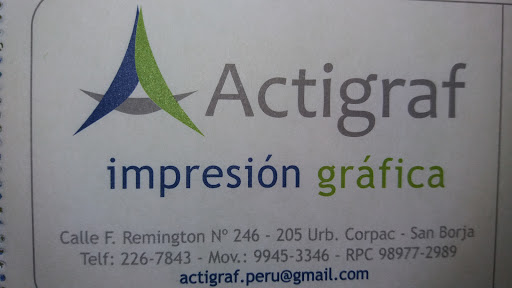 ACTIGRAF Trabajos de Imprenta