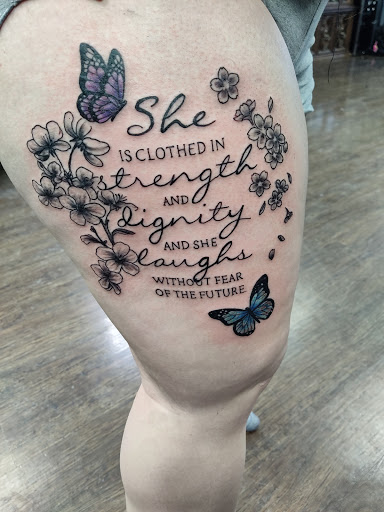 Explore august birth tattoo ideas, creative tattoo ideas in Osceola, available at Crowned Raven Tattoo Inc.