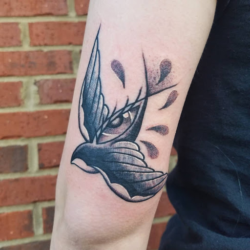 Explore religious tattoo ideas for men, creative tattoo ideas in Easley, available at Peach Pit Tattoo
