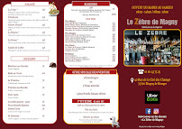 Menu / carte de Le Zèbre de Magny | Restaurant Magny-le-Hongre (77) à Magny-le-Hongre