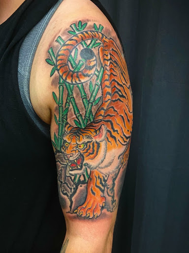 Explore scorpio tattoo ideas for men, creative tattoo ideas in West Babylon, available at Beacon Tattoo & Piercings