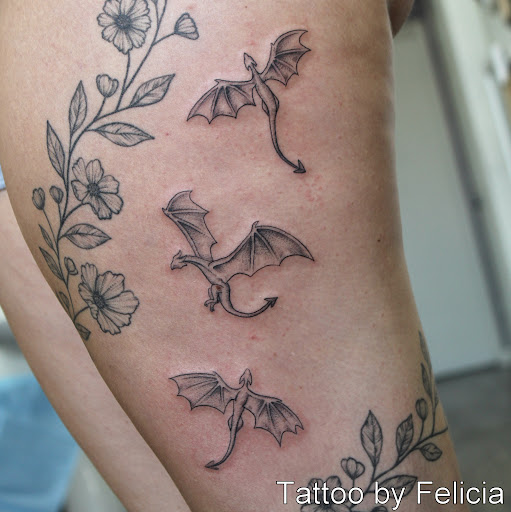 Explore pentagram tattoo ideas, creative tattoo ideas in Fort Myers, available at Tiger Lotus Tattoo and Piercing