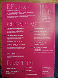Menu / carte de The Breakfast Club à Bordeaux