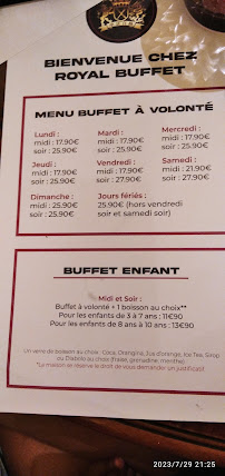 Royal Buffet Toulouse Atlanta à Toulouse menu