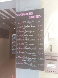 Menu du Sandwicherie à Bayeux