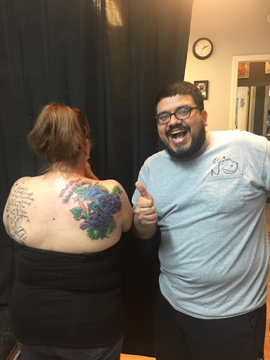 Explore bodybuilding tattoo ideas, creative tattoo ideas in Commerce, available at Evans Second Skin Tattoo