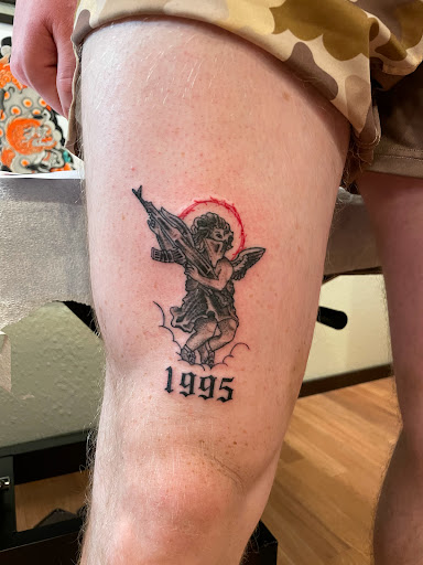 Explore side hand tattoo ideas, creative tattoo ideas in Seattle, available at Sakoku Tattoo