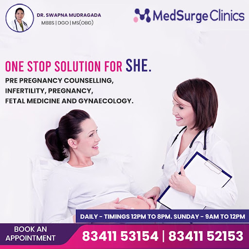 Dr. Swapna Mudragada- Best Obstetrician & Gynecologist, Fetal Medicine, Infertility Specialist- MedSurge Clinics