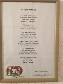 Allegra Fattoria à Malchina carte