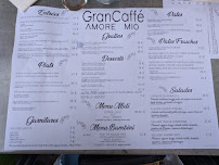 Carte du Gran Caffè Ristorante Amore Mio Tradizione Italiana à Saint-Raphaël