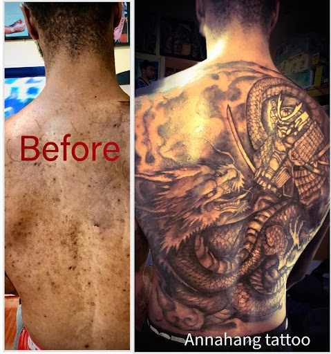 Explore simple dog tattoo ideas, creative tattoo ideas in Garden Grove, available at Anna Hang Tattoo