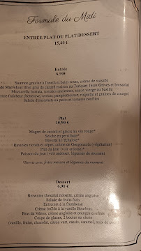 Restaurant français Le Marvelous à Montpellier (le menu)