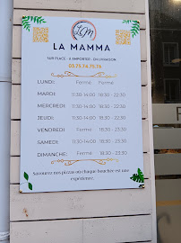 Restaurant italien La Mamma à Beauvais (le menu)