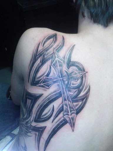 Explore tribal heart tattoo ideas, creative tattoo ideas in Cambridge, available at Skinworks Tattoo