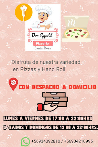 Bon Appetit Pizzas & Hand Roll - Paillaco