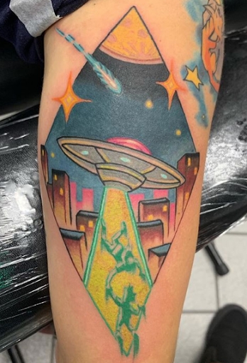 Explore ear tattoo ideas, creative tattoo ideas in Brooklyn, available at Queen of Crowns Tattoo