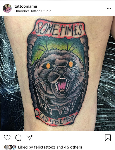 Explore lion tattoo ideas, creative tattoo ideas in Houston, available at Orlandos Tattoo Studio