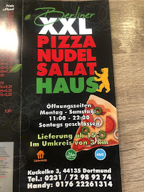 Berliner XXL Pizza, Nudel & Salat Haus à Dortmund menu