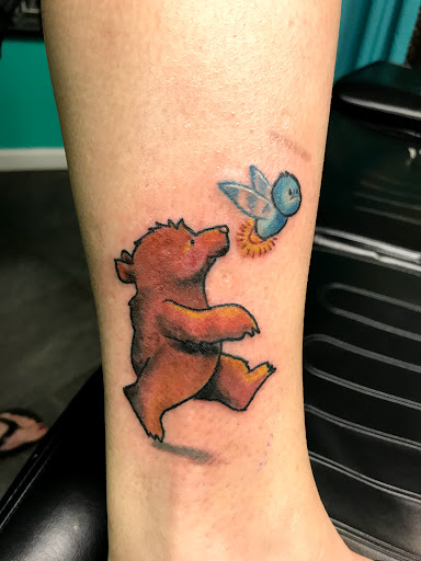 Explore chainsaw man tattoo ideas, creative tattoo ideas in Kansas City, available at Golden Stag Tattoo and Gallery