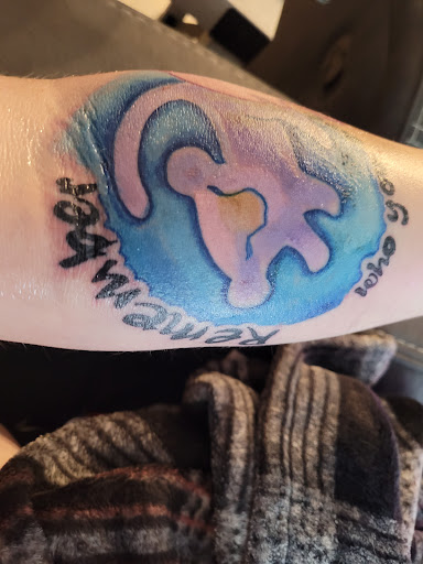 Explore tattoo ideas leg calf, creative tattoo ideas in Oak Grove, available at Hell or High Water Tattoo Shop