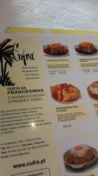 CUFRA à Porto menu