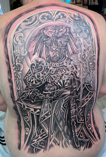 Explore tattoo chest piece ideas, creative tattoo ideas in King Of Prussia, available at Get Ink Gallery