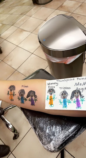 Explore silver line tattoo ideas, creative tattoo ideas in Oak Park, available at Ageless Arts Tattoo and Body Piercing