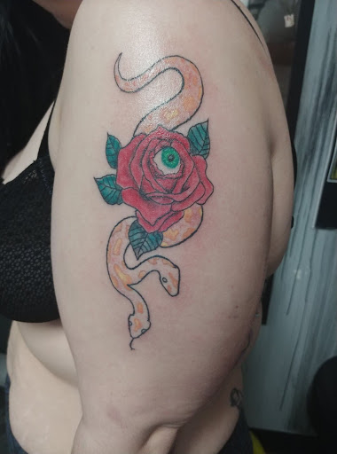 Explore thigh tattoo ideas men, creative tattoo ideas in Pasadena, available at Lucky Duck Tattoo And Piercing