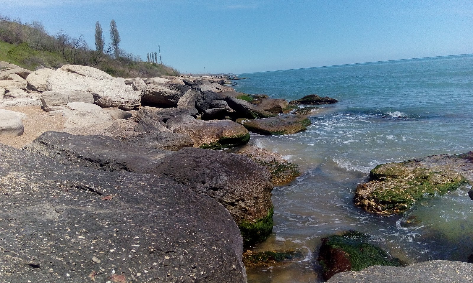 Photo de Plazh Teremok avec l'eau cristalline de surface