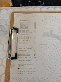 Menu / carte de Café coréen à Bordeaux